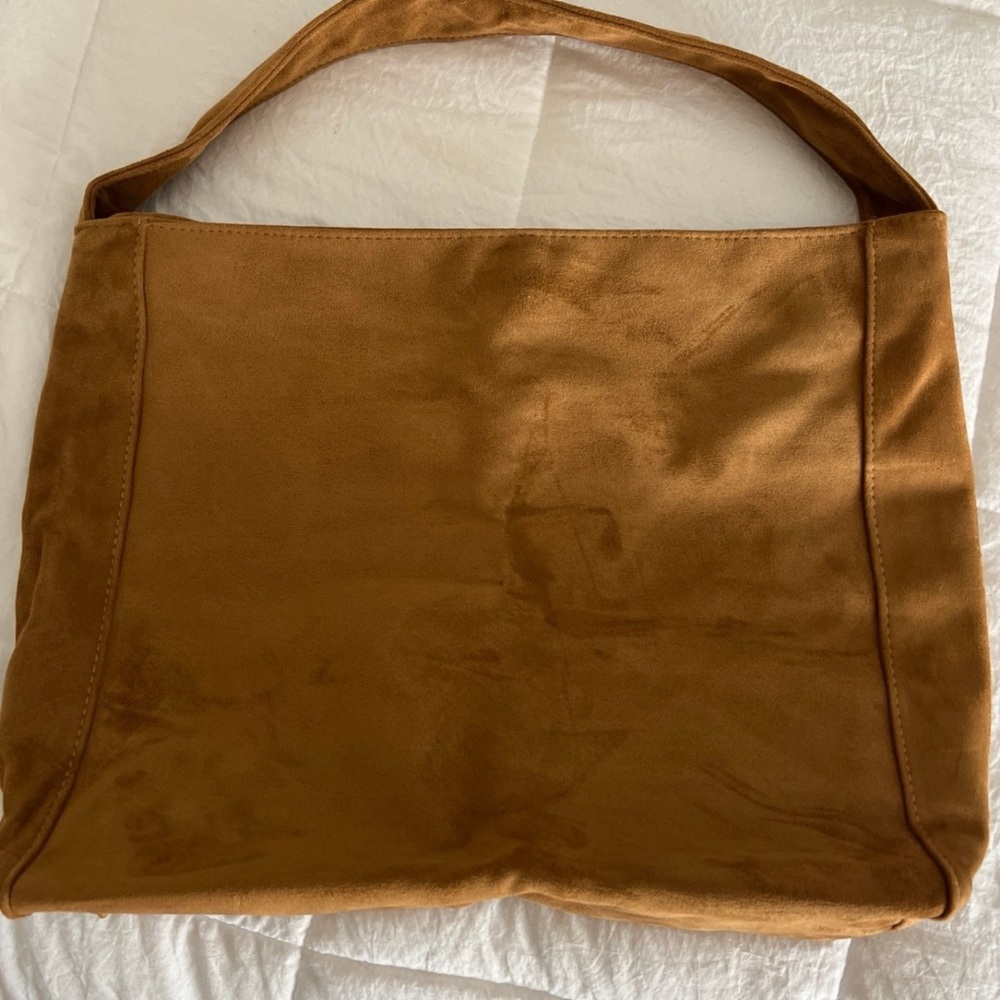 Chic Brown Suede Shoulder Bag